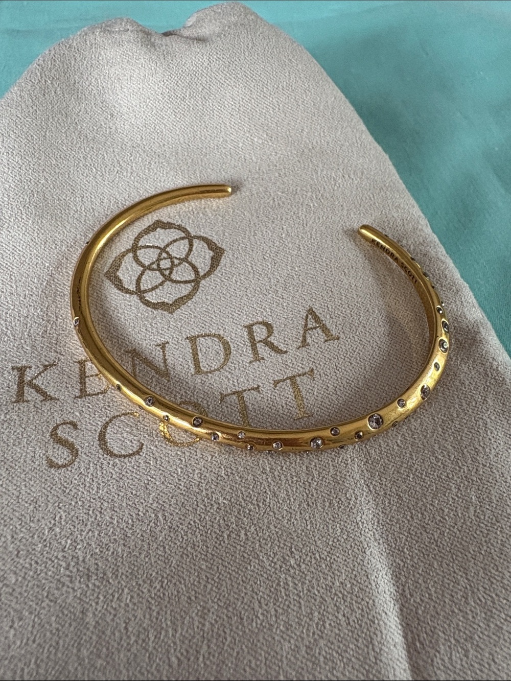 Kendra Scott Vintage Cuff Bracelet with CZ stones please read